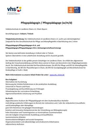 Volkshochschule im Landkreis Cham e.V. – Bild 3